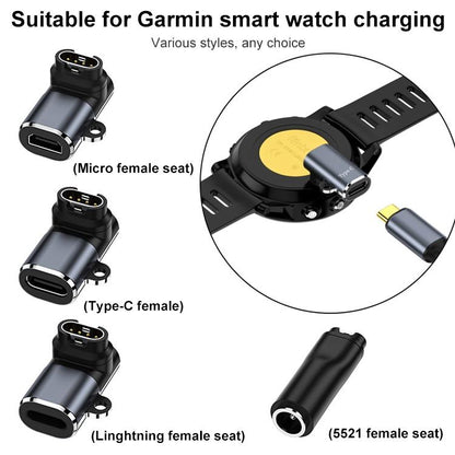 For Garmin Fenix 8 / 7X / vivoactive 6 xDfind Watch Charging Adapter, Interface:Type-C Straight by xDfind
