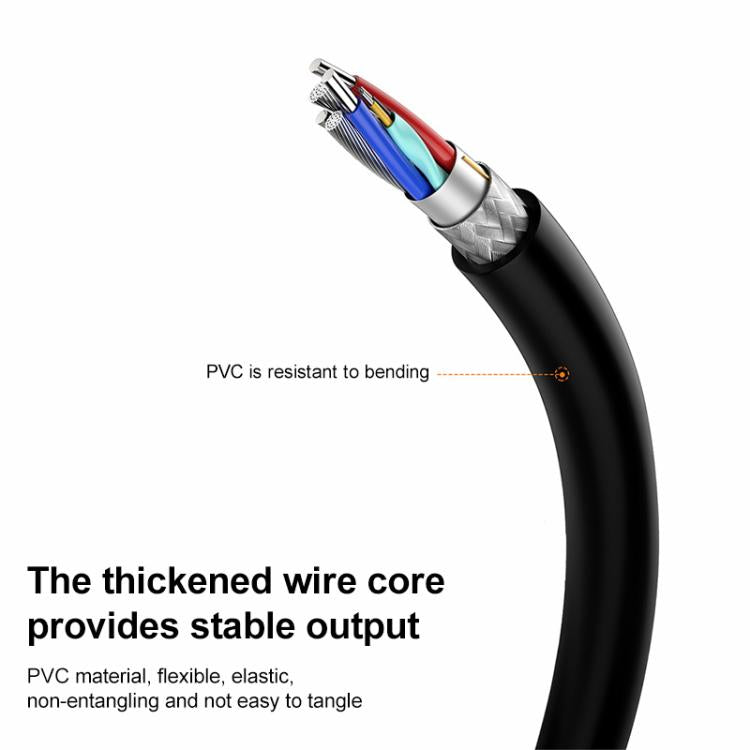 Type-C to 2 Pin / 4 Pin 2 in 1 Magnetic Charging Cable For Shokz Bone Conduction Earphone(Black) by bashfashion