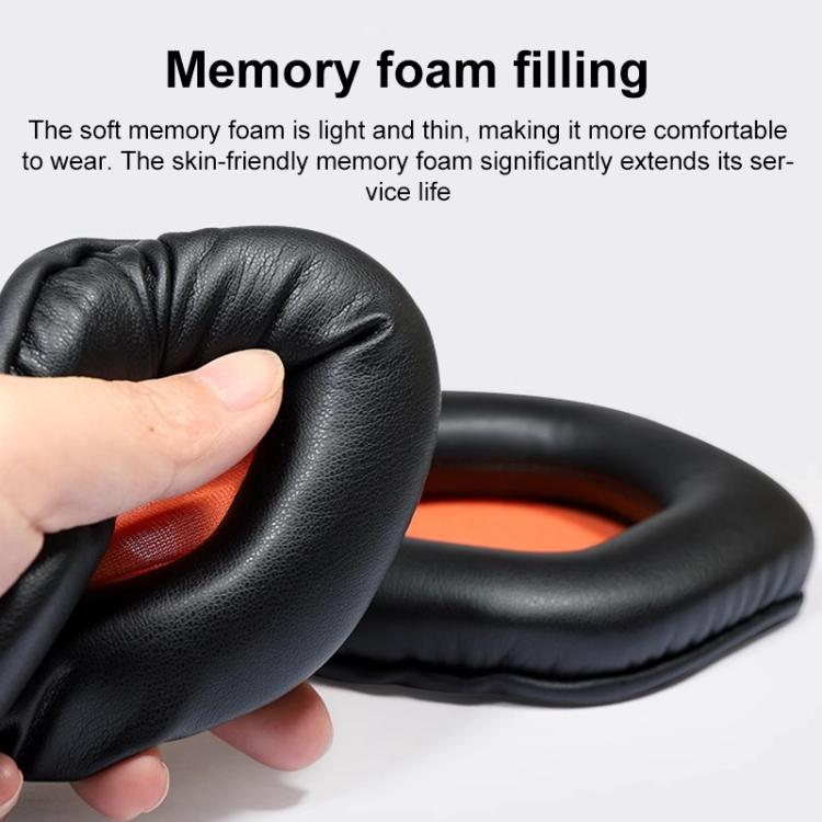 1 Pair Snap-on Replacement Earpads For ASUS ROG Strix7.1, Material:Football Net Fabric(Black Grey) by bashfashion