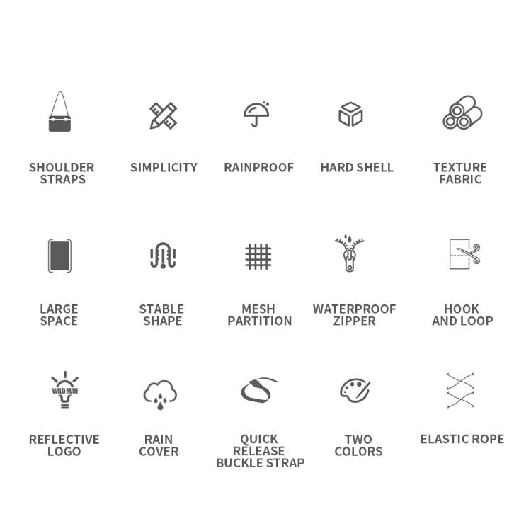 WILD MAN GD8 Mountain Bicycle EVA Hard Shell Handlebar Bag(Army Green) by WILD MAN