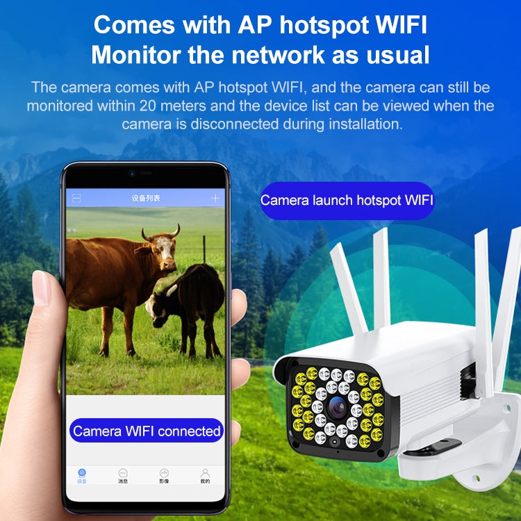 Difang DF-36Q Outdoor HD Surveillance IP Camera, Support Voice Intercom & Night Vision & Human Figure Detection & TF Card, WiFi + HD PTZ Rotation, AU Plug by Difang