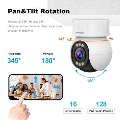 SriHome SH046 4.0 Million Pixels FHD Low Power Consumption Wireless Home Security Camera System (UK Plug) by SriHome