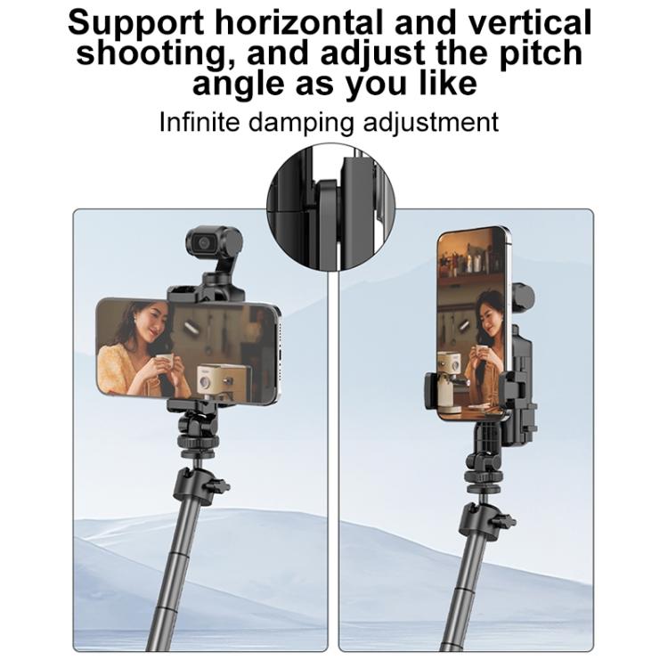 For DJI OSMO Pocket 3 PULUZ Protective Frame Expansion Phone Clamp, Compatible with Tripod Pole (Black) by PULUZ