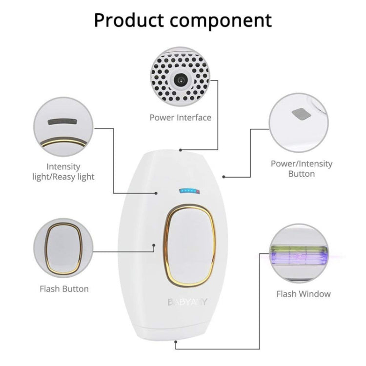 H01 Portable Home Use Laser IPL Hair Removal Devicepainless Epilator Permanent, Specification:EU Plug(White) by bashfashion