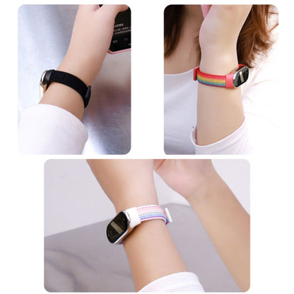 For Xiaomi Mi Band 8 ENKAY Hat-Prince 2 in 1 Set Full Coverage Screen Protector + Nylon Loop Watch Band(Black) by ENKAY