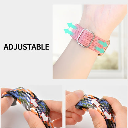 For Xiaomi Mi Band 8 ENKAY Hat-Prince 2 in 1 Set Full Coverage Screen Protector + Elastic Braided Nylon Watch Band(Blue White) by ENKAY