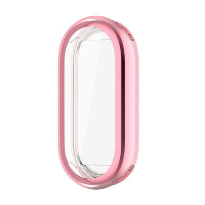 For Xiaomi Mi Band 8 ENKAY Hat-Prince Full Coverage Electroplated Soft TPU Case with Screen Protection(Pink) by ENKAY