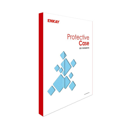 For iPad Pro 13 2025 / 2024 ENKAY Tri-fold Custer Texture Platic Leather Smart Tablet Case(Dark Blue) by ENKAY