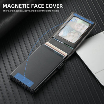 For Google Pixel 6a Suteni H19 Oil Wax 2-in-1 MagSafe Removable Card Box Back Phone Case(Black) by Suteni