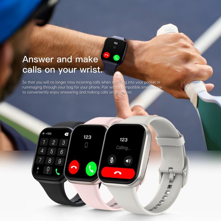 Q23 Pro 1.83 inch Color Screen IP68 Waterproof Bluetooth Call Smart Watch, Support Health Monitoring(Wine Red) by bashfashion