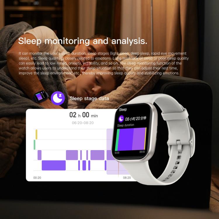 Q23 Pro 1.83 inch Color Screen IP68 Waterproof Bluetooth Call Smart Watch, Support Health Monitoring(White) by bashfashion