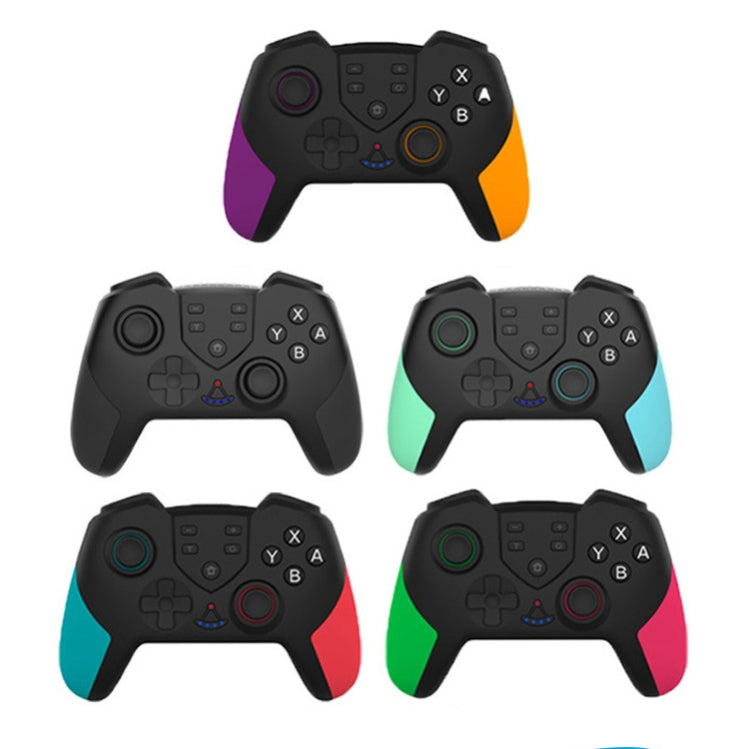 T23 Wireless Bluetooth Game Handle With Vibration And Wake Up Macro Programming Function Handle For Nintendo Switch PRO(Pink Green) by bashfashion