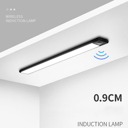 Intelligent Automatic Human Body Induction Wireless LED Lamp 80cm(Black + Warm Light) by bashfashion