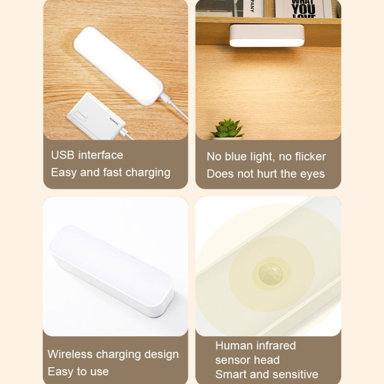D6 Smart Charging Home Wireless Cabinet Sensor Light, Battery Capacity: 3000 mAh(White Light) by bashfashion