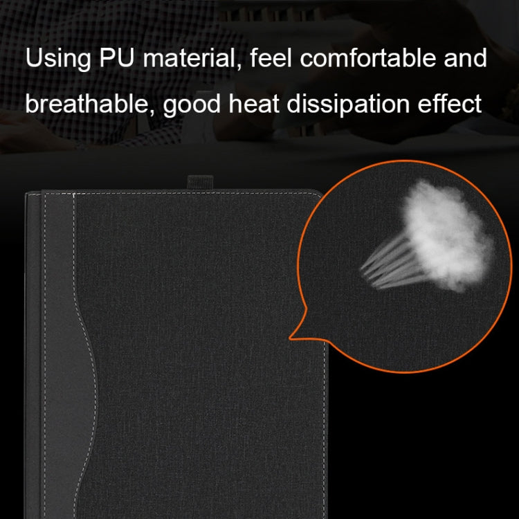 Leather All-inclusive Anti-drop Protective Case For Microsoft Surface Laptop Studio(Herringbone-Dark Gray) by bashfashion