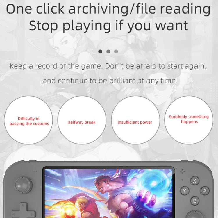 RG3000 Handheld Game Console Support Double Handle Mini Game Console(Green) by bashfashion