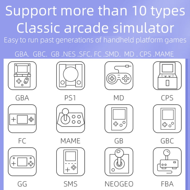 RG3000 Handheld Game Console Support Double Handle Mini Game Console(Yellow) by bashfashion