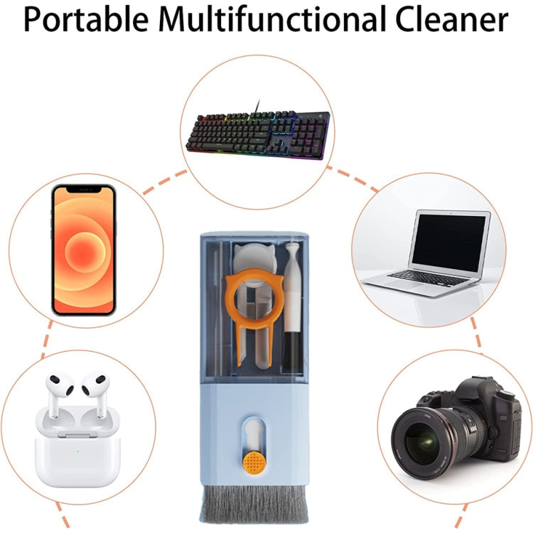 Q6S 10-in-1 Bluetooth Headphone Cleaning Pen Mobile Computer Keyboard Screen Digital Camera Cleaning Kit(Blue) by bashfashion