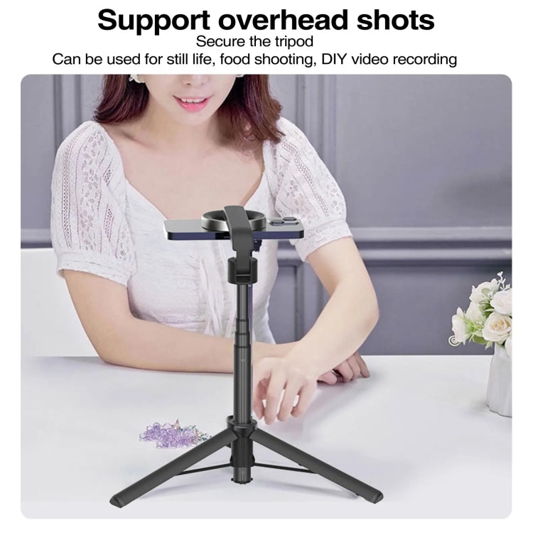 Magnetic Selfie Stick Tripod Handheld Stabilizer Rod With Remote Controller(Black) by bashfashion