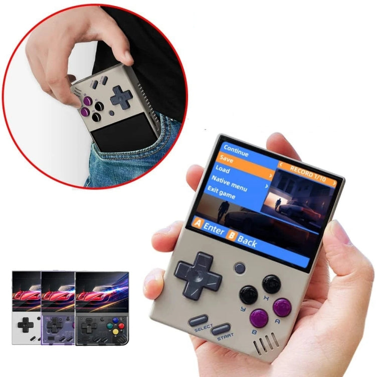 Miyoo Mini Plus 3.5 Inch IPS Screen Retro Handheld Game Console 32GB 9K Games(Grey) by bashfashion