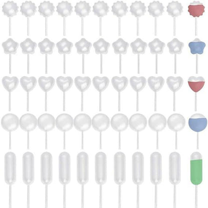 50pcs /Pack 4ml Jam Injection Baking Straw Disposable Plastic Dropper Jam Syringe, Model: Ordinary Dropper by bashfashion