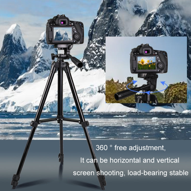 Portable Aluminum DSLR Camera Live Tripod Photography Retractable Landing Bracket, Specification: 150cm Tripod+Clip+Bag by bashfashion
