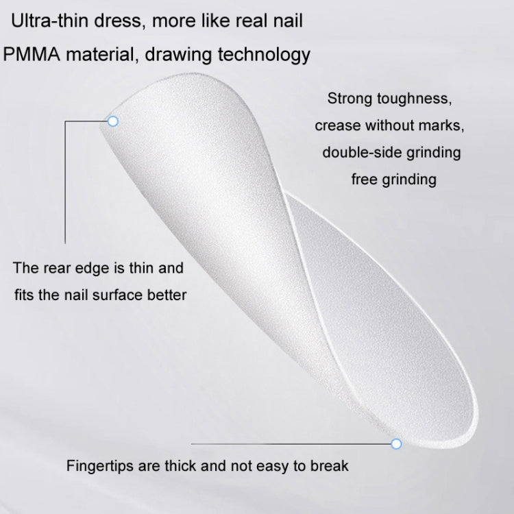 10pairs Of 100pcs/Box Frosted False Nails Artificial Tip, Shape: Short Trapezoid M by bashfashion