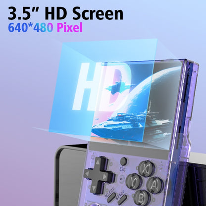 R35PLUS 3.5 Inch Handheld Game Console Built-in 64G 10,000+ Games(Transparent Orange) by bashfashion