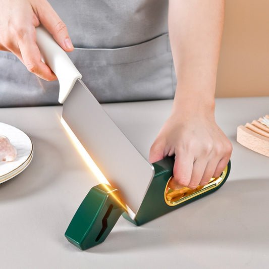 4 In 1 Knife Sharpener 4-Stage Kitchen Quick Sharpening Stone Manual Sharpening Tool(Orange) by bashfashion