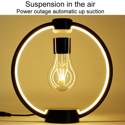 Magnetic Levitation Light Bulb Table Lamp Desktop Ambient Luminous Night Light, Specification: UK Plug(Dark Color) by bashfashion