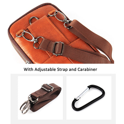 KUNQITIAN Mobile Phone Waist Bag Belt Leather Case With Shoulder Strap, Size: M(Black) by KUNQITIAN