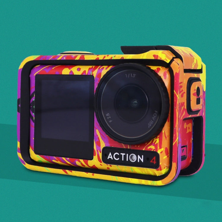 For DJI Action 4 Motion Camera Stickers All Inclusive Photo Frame Color Changing Stickers Accessories, Style: AC4-12 Circuit Blue by bashfashion