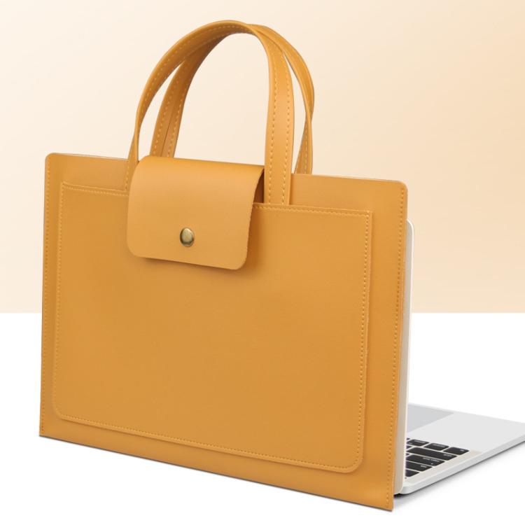 Laptop Computer Handbag For Ipad Macbook Lenovo Huawei Computer Inner Bag Briefcase, Spec: 13/14 inch(Yellow) by bashfashion