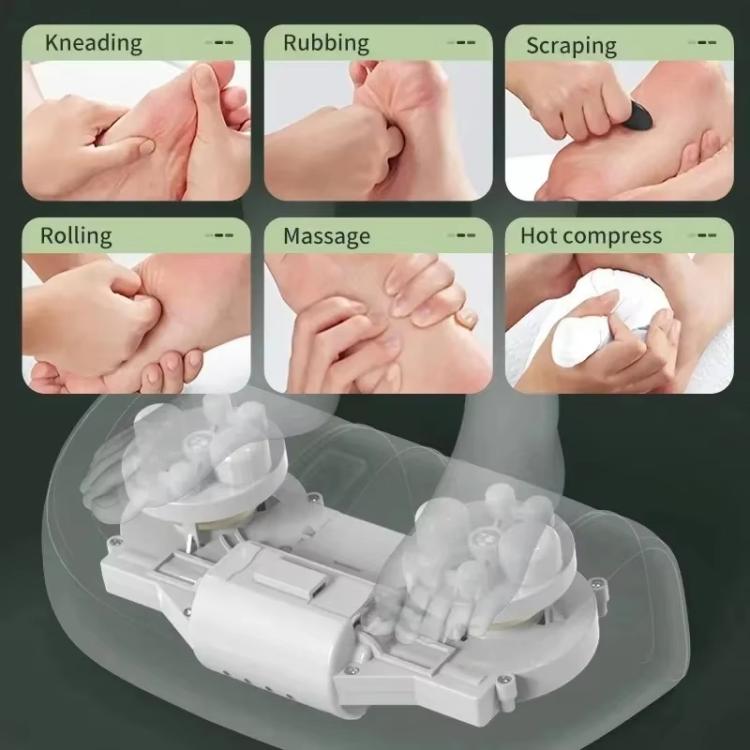 Z5 Dual-frequency Red Light Constant Temperature Hot Compress Foot Massager, Spec: EU Plug(Light Green) by bashfashion