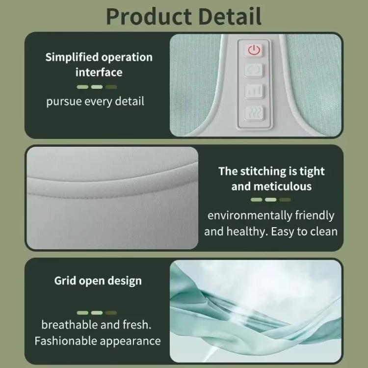 Z5 Dual-frequency Red Light Constant Temperature Hot Compress Foot Massager, Spec: EU Plug(Light Green) by bashfashion