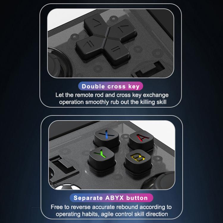 Portable Open Source GBA/FC Arcade Handheld Game Console, Size: 64G(Transparent Gray) by bashfashion