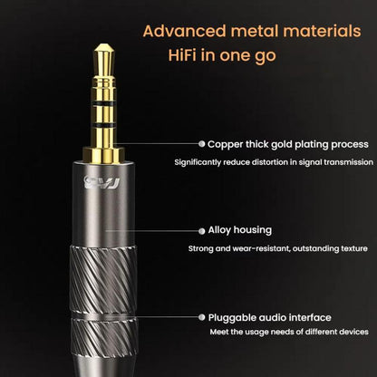 CVJ VS400 Interchangeable Audio Plug Oxygen-Free Copper Headphone Upgrade Cable, Style: Type-C 0.78mm by CVJ