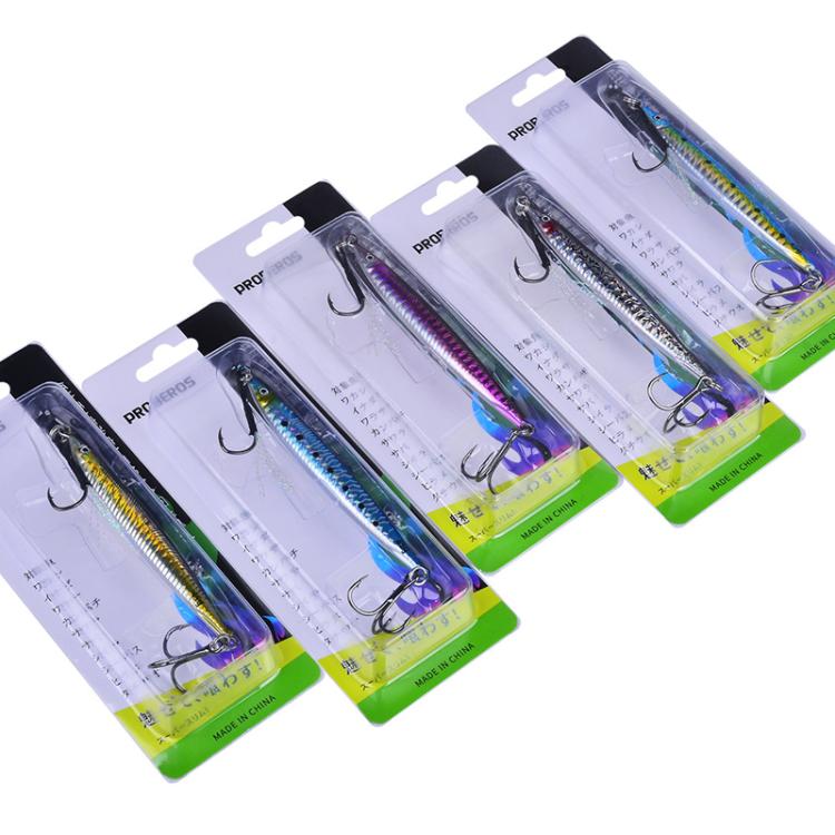 28G PROBEROS LF151 Long-Distance Casting Sinking Lure 3D Fast-Draw Sea Fishing Mackerel Hook(C) by PROBEROS