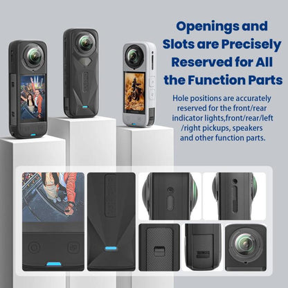 aMagisn Body Case For Insta360 X5 Action Camera Protective Accessories Black by aMagisn