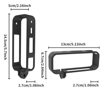 For Insta360 X5 360 Camera CQT Expandable Protective Cage Shockproof Case Horizontal Orange by CQT