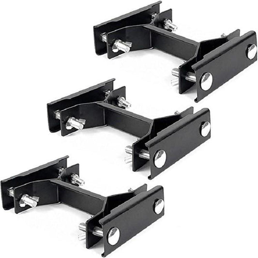 3pcs /Pack Outdoor Umbrella Clamp Holder for Garden Patio Balcony Sun Shade Pole Stabilizer Mounting Bracket(Black) by bashfashion
